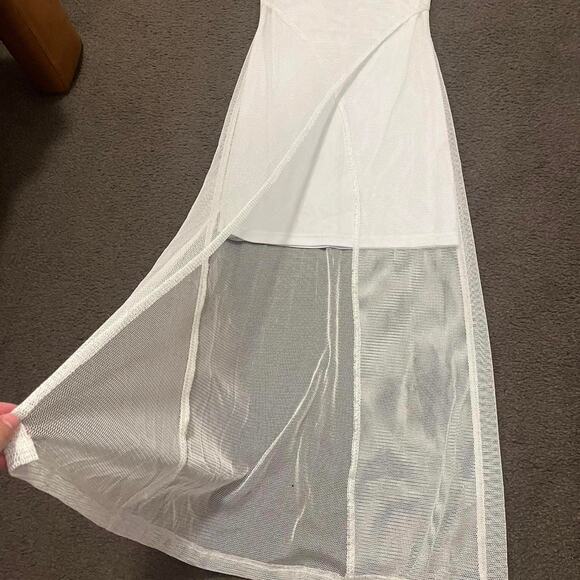 Vintage Deadstock Maxi Mesh Split Front Dress - Picture 6 of 7